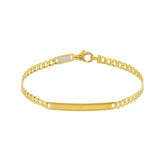 Herren-ID-Armband aus 18 Karat Gold – 750er Goldarmband mit Gravurplatte - 260922